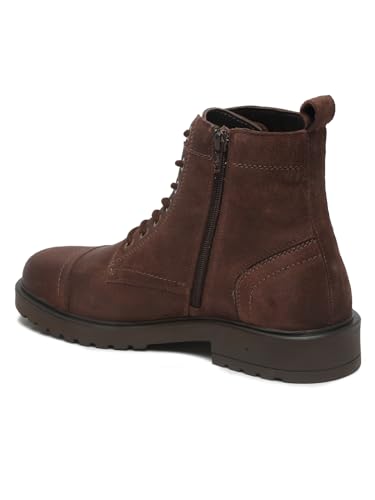 Image of TEAKWOOD LEATHERS Men's Leather Lace-up Chelsea Boot for Men, Round Toe, Blocked Heel, Textured Pattern TPR Outsole with Side Zipper | T SH TW 27