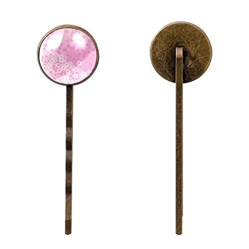 Barrettes à cheveux roses idée cadeau anniversaire fille fait main - 2