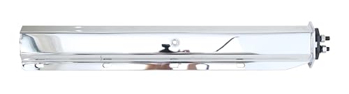 Image of Straight Mud Flap Hanger with Conspicuity Tape,1-1 /8 inch in Mounting Bolt Spacing,30 inch Length. Chromed version and Black version (chromed)