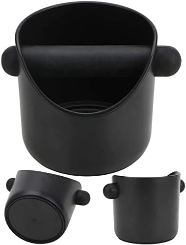 Modern Espresso Knock Box, Coffee Knock Box Espresso Dump Bin for Coffee Grounds with Removable Knock Bar and Non-Slip Base Shock, Coffee Knock Container Espresso Box, Durable Barista Style