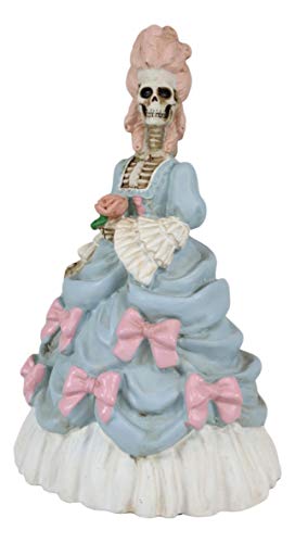 Ebros Day of The Dead Skeleton Dauphine Queen of France Marie Antoinette Figurine High Fashion Society Aristocrat French Revolution Ossuary Macabre Decorative Collectible