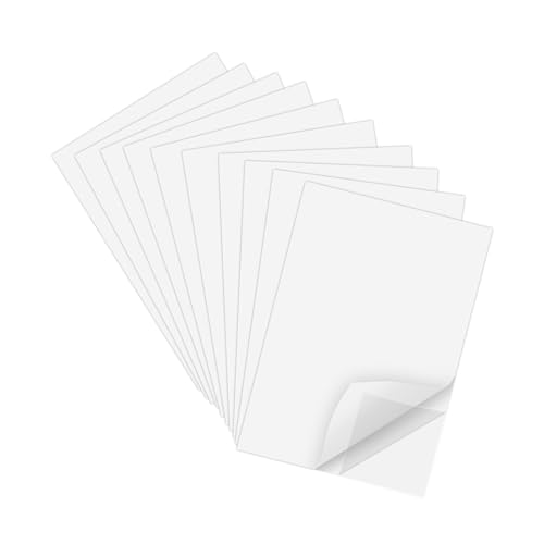 Briartw,20 Sheets Clear Double Sided Adhesive Sheets for Crafts,6 X 8.5 Inches Adhesive Sheets for Card Making,Perfect for Adding to Cardstock to Make Your Die Cuts Into Stickers