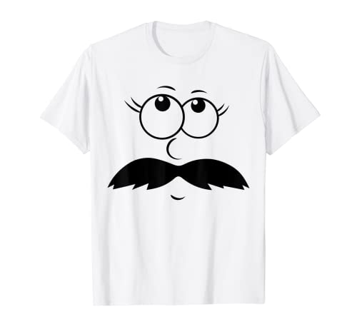 Cara, Caricatura, Divertido, Mujeres Hombres Niños Camiseta