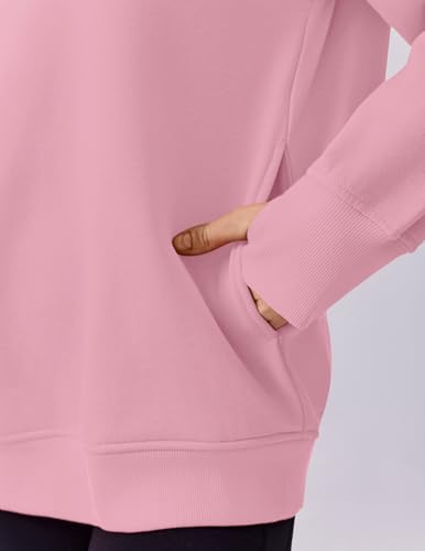 PINSPARK Womens Sweatshirt Crewneck Fleece Pullover Tops Oversized Sweat Shirts with Thumbholes Pockets 2025 Fall Outfits - Image 3