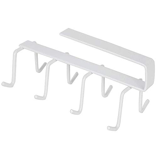 Limeow Utensilios Tazas Colgador Gancho Vasos de Vino de Almacenamiento Ganchos Soporte para Tazas Debajo del gabinete para Almacenamiento de Tazas café o para Colgar Utensilios de Cocina（Blanco）