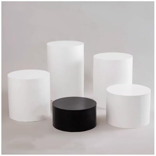 30x90cm White Round Cylinder Pedestal Stand - Versatile Display Riser for Events Bridal Shop Decor Home Office Ideal