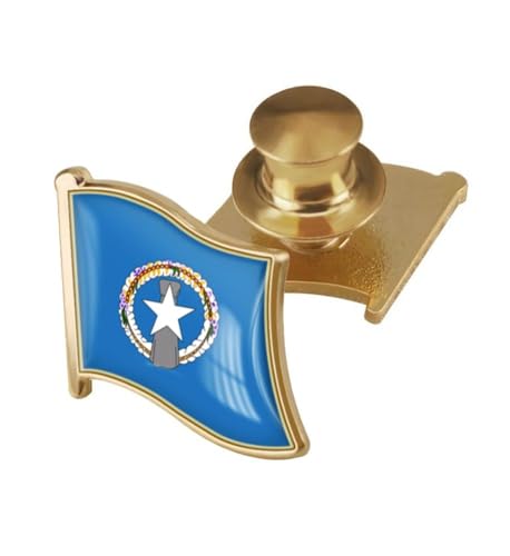Image of vmcoatdu Country Flag Backs Locking Pin Keepers Locking Clasp Pin Badge International Travel Brooch Metal Alloy Souvenir Pin 0.75x0.7 Inch Small Pin