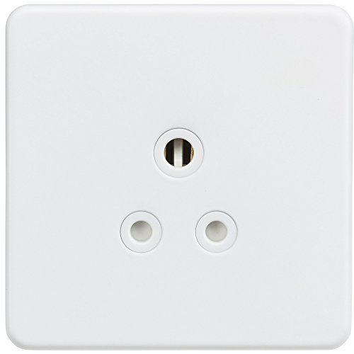 Knightsbridge SF5AMW Screw Less 5A Unswitched Round Socket, White