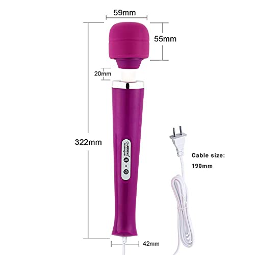 Image of CHARMING 10 Speeds Wired Powerful Handheld Massager with Strong Vibrations, Personal Therapy Massager for Sports Recovery, Muscle Aches, Body Pain (Purple)
