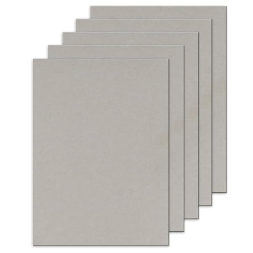 Image of A4 Grey Board 2mm (800 GSM) Thickness Pack of 5 Fine Finish Board