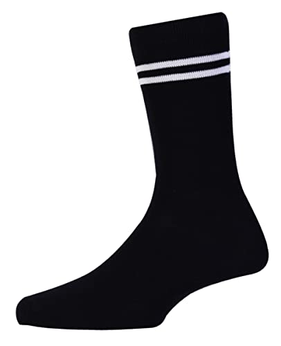 Image of RC. ROYAL CLASS Boys & Girls Striped Organic Cotton Calf Length School Socks for Kids, Anti Odour Soft and Breathable Uniform Socks (Pack of 4 Pairs)