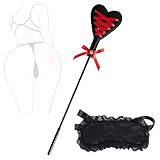 Juego de 2 fustas de cuero negras con forma de corazón, fusta para entrenamiento en interiores, imprescindible para la disciplina ecuestre