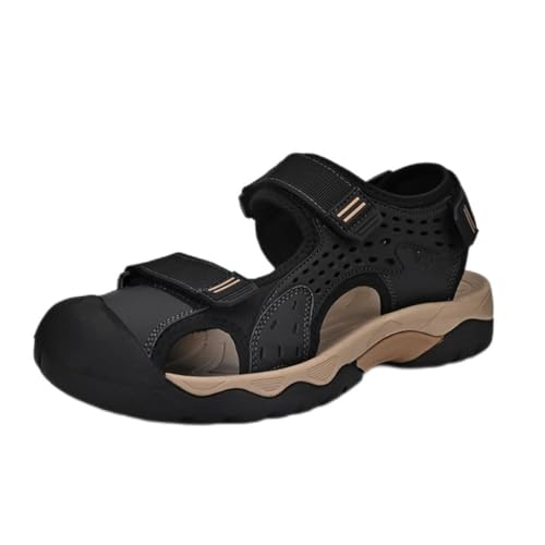 Outdoor Leather Men Shoes Breathable Flat Casual Sneakers Sandals Men's Beach Sandals