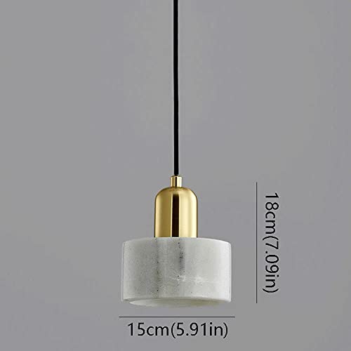 Lámpara moderna LED de techo colgante en mármol verde decorativa con rosca E27 6
