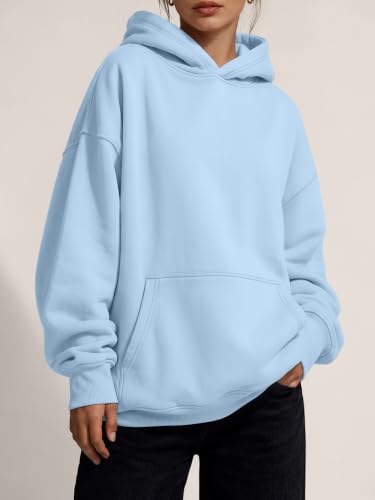 Image of Trendy Queen Women Oversized Hoodies Fall Outfits | Gentle Skin Feel, Aesthetic Drop Shoulder, Large Kangaroo Pocket, Seamless Daily Outfit Match