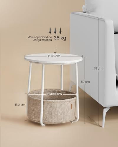 La Mejor Selección de Mesa lateral blanca que Puedes comprar On-line. 6 Imagen adicional
