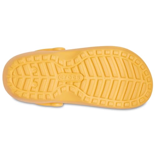 Image of Crocs Unisex-Adult Classic Lined Clog, Orange Sorbet, 9 Women /7 Men