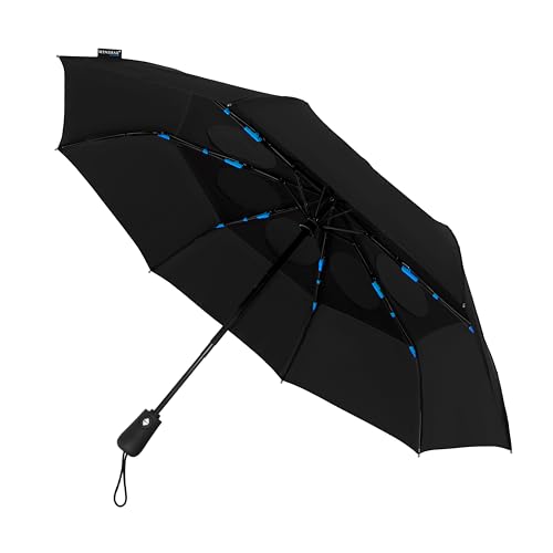 miniMAX - ECO Regenschirm Windproof - Automatisches Öffnen und Schließen - 100 cm - Schwarz, blacks, 100 cm