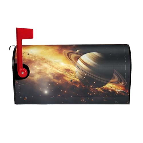 Solar System Jupiter Saturn Print Mail Box Wraps Post Letter Box Covers Decor Mailbox Covers Magnetic 21x18 in