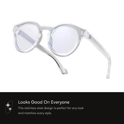 Image of Readerest Blue Light Blocking Reading Glasses (clear, 0 Magnification) Computer Glasses, fashionable for men and women, Anti Glare, Anti Eyestrain, UV protection, peepers glasses
