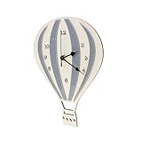 Toyvian Stille Heißluftballon Wanduhr Kinderzimmer Deko Kreative Kinderzimmeruhr Geräuschlos für...