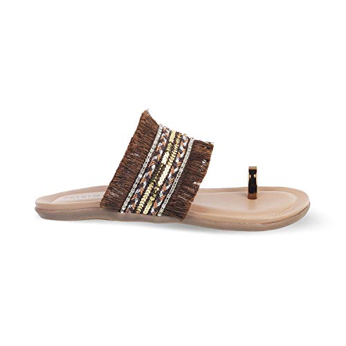 Image of SOLE HEAD Bronze Women Flat Sandal