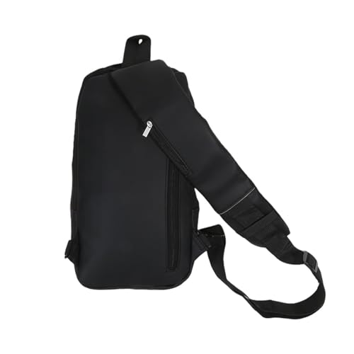 Anti-theft Chest Bag Business Shoulder Bags Satchel Bag with USB Sling Crossbody Backpack Travel Hiking Daypack for Women Men,Black Gold3