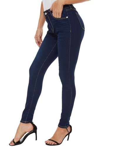 LICTZNEE Womens Skinny Jeans Mid Rise, Stretch Denim Jean Slim Fit Leg Elastic Waist Pants with Pockets2