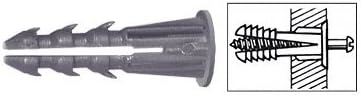 CRL 3/16 Plastic Screw Anchor with Shoulder - 100 Each