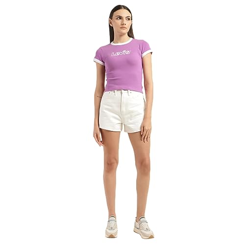 Image of Levi's Women's Cotton Slim Fit Brand Logo T-Shirt