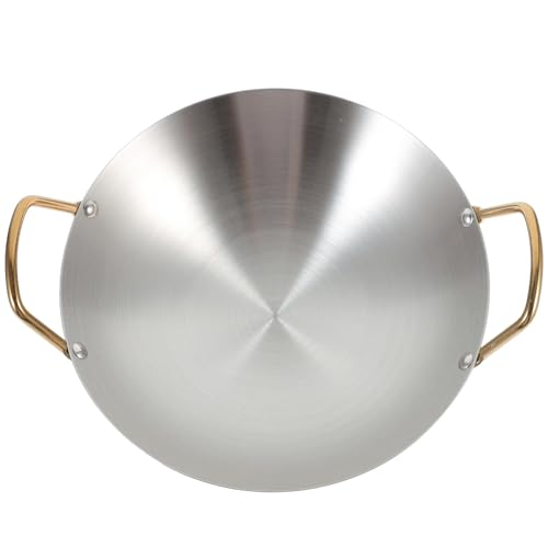 STOBAZA Stainless Steel Dry Pot Cooking Pan Household Kitchenware Small Wok Stainless Pan for Stove