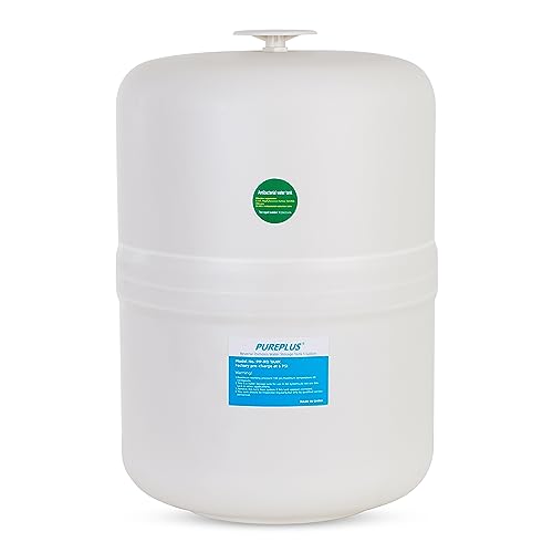 PUREPLUS 5 Gallon Residential Pre-Pressurized Water Storage Tank for Reverse Osmosis (RO) Systems, White