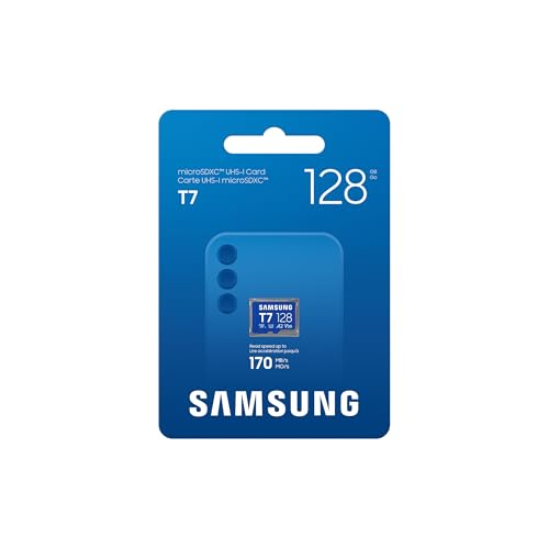 Image of Samsung microSDXC T7 128GB, Transfer Speeds Up to 170 MB /s, Made for Casual Gamers, Amateur Creators, & Everyday Users (MB-MB128T /AM)