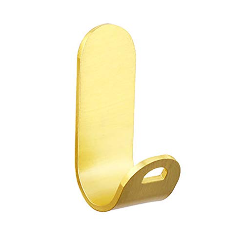 Haczyki na płaszcze, samoprzylepny haczyk na szlafrok, montowany na ścianie, wieszak na ręczniki, aluminium, szczotkowany złoty wieszak na ubrania, do wieszania płaszczy, szalików, torebek i