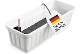 Alpfa Blumenkasten 60 cm weiß mit Wasserspeicher Made IN Germany
