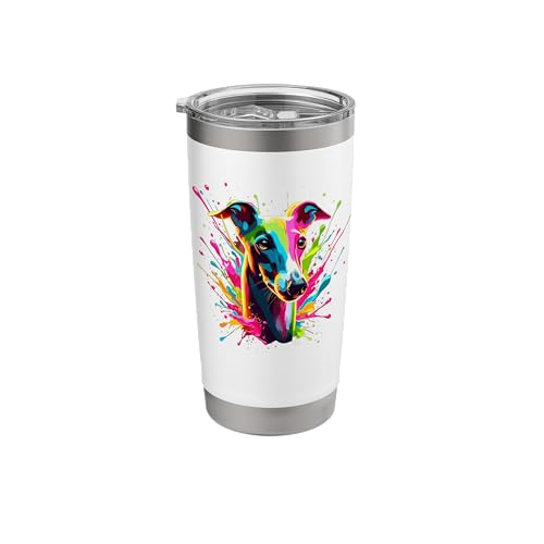 Splash Art Italian Greyhound Italian Sighthound Iggy Stainless Steel Insulated Tumbler