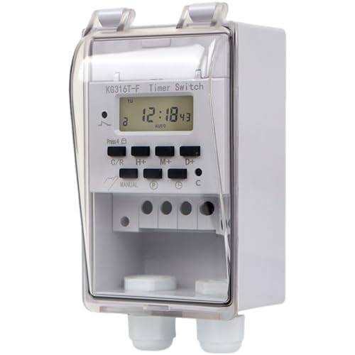 Componente temporizador programable impermeable con 20 ciclos de apagado de alto rendimiento controlador de programa digital para exterior interior utilizar el temporizador impermeable al aire libre