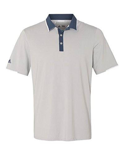 adidas Mens Climacool Performance Colorblock Sport Shirt (A166) -Stone/Min -L