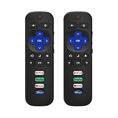 Nebutraxion (Pack of 2) Universal Replacement Remote for Roku TV, Compatible with TCL, Hisense, Onn, Sharp, Sanyo, Westinghouse, Element, Philips, RCA TVs, No Setup Required, NOT for Stick or Players