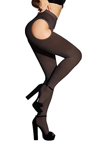 Image of SUREPOCH Suspender Tights for Women Plus Size Garter Belt White Control Top Pantyhose
