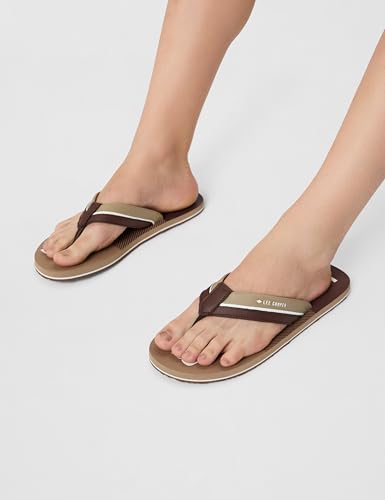 Image of Men's logo print flip-flops slippers