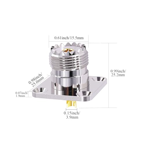 Adaptador coaxial CNARIO UHF hembra 4 piezas miniatura 2