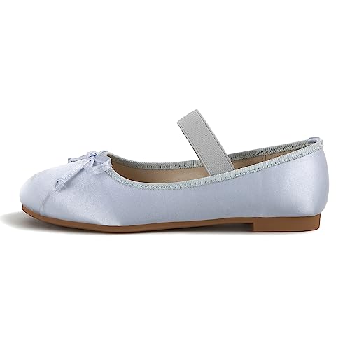 JiangWei Shu Women Satin Bow Knot Ballet Flats Female Slip On Dress Party Shoes2