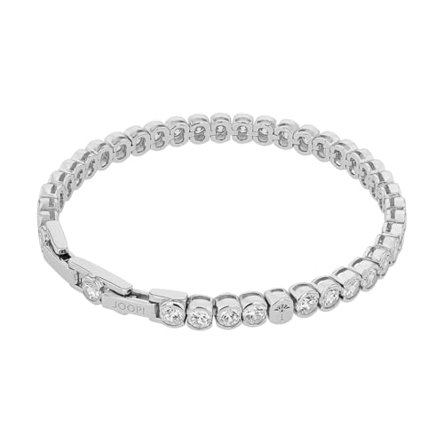 JOOP! Armband 925 Sterling Silber Damen Armschmuck, mit Zirkonia synth., 17+2 cm, Weiß, Kommt in Schmuck Geschenk Box, 2038913
