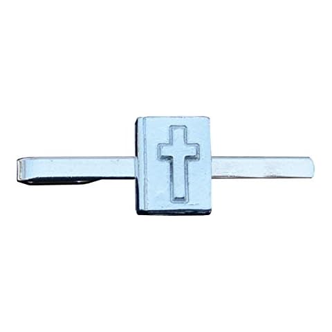 Krawattennadel Bibel Mit Kreuz (Erhoben) aus Zinn (Pewter) von Hand Gegossen Cover