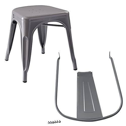Amazon Basics Metal Dining Chairs, Dark Grey, 1 Count (Pack Of 4) #TOP6