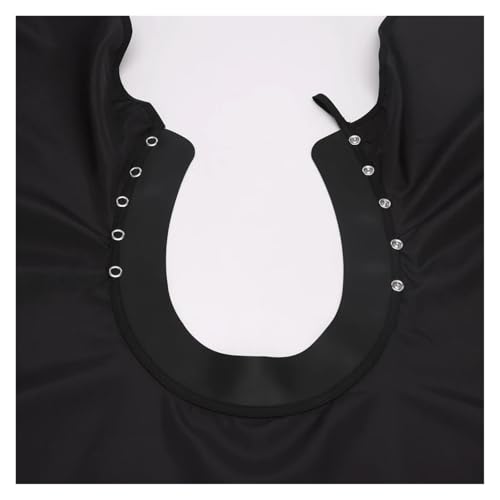 Capa peluquería silicona cuello impermeable negro miniatura 4
