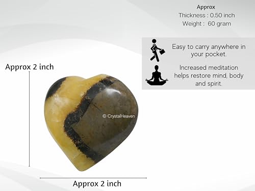Image of Certified Septarian Crystal Heart Palm Pebbles Stones for Anxiety Stress Relief Massage - AAA Grade Original Healing Gemstone Agate Heart Palm Stone for Yoga Meditation Spiritual
