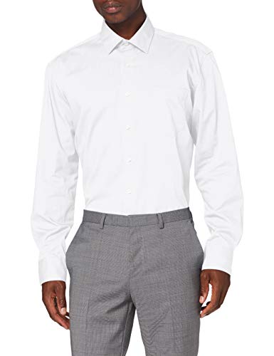 Chemise coupe droite grandes tailles JP 1880 en blanc pour homme fort