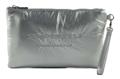 Alva Big Pouch Silver SEIDENFELT pochette argentée XL